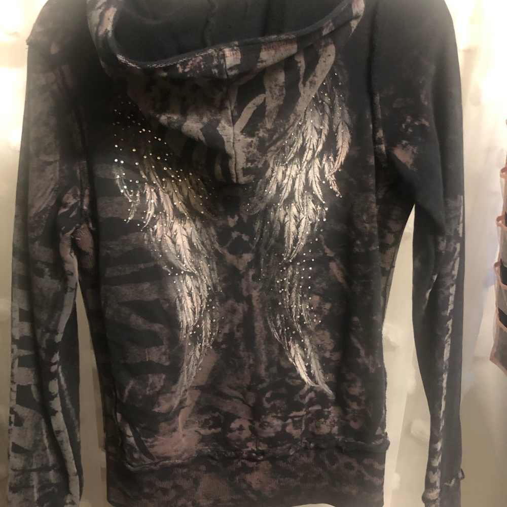 Sinful Animal Print Black Hoodie